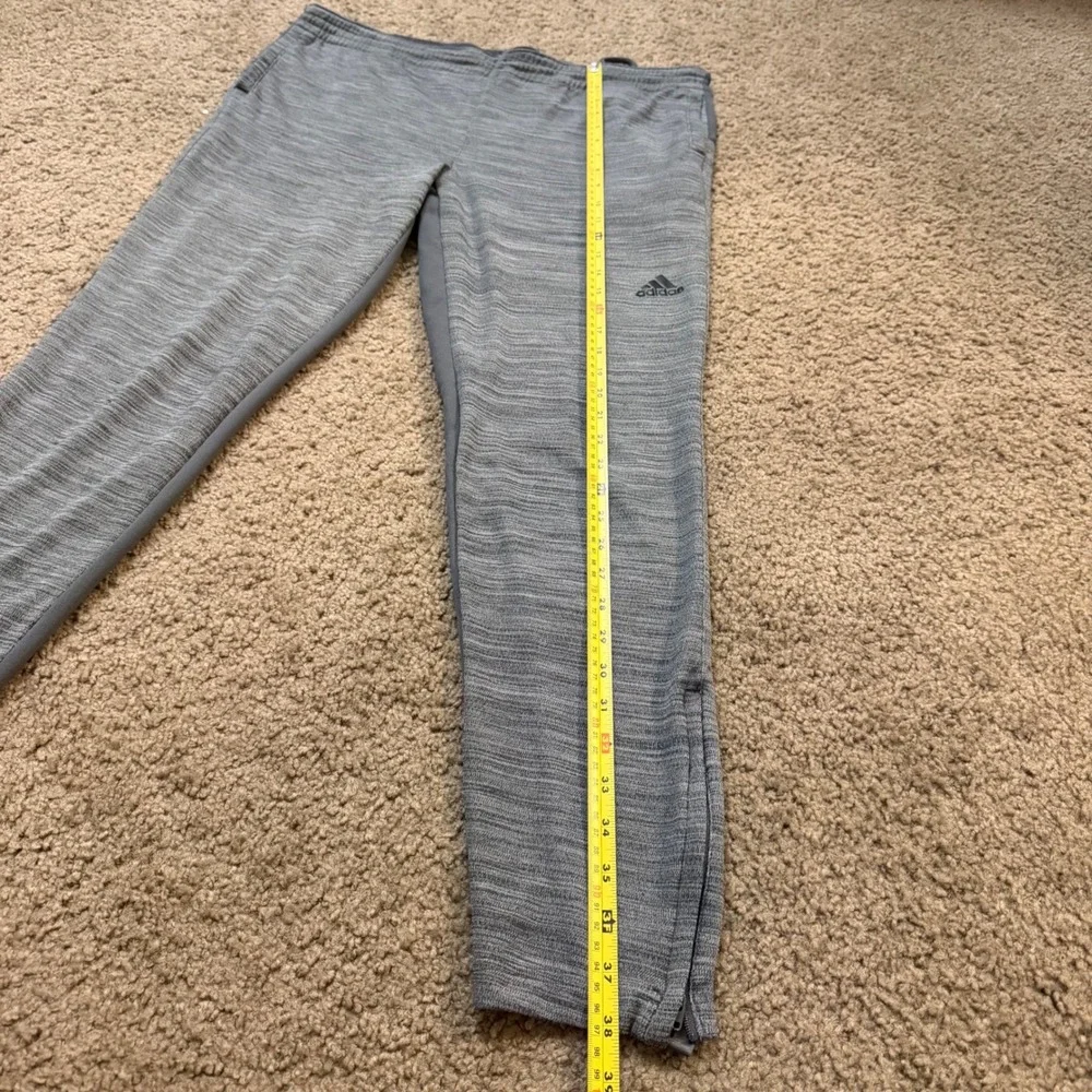 Adidas Mens Grey Space Dye Jogger Pants Tapered Athletic Training Size Medium